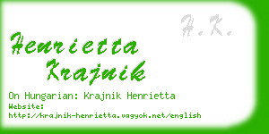 henrietta krajnik business card